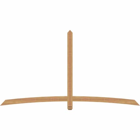 Ekena Millwork Bellingham Timber Gable Bracket, Western Red Cedar, 96"W x 52"H x 1 1/2"D x 3 1/2"F, 13/12 Pitch GBW096X52X0204BEL00SWR